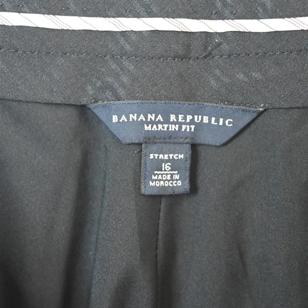 Banana‎ Republic 16 Black Stretch Wool Martin Flare Dress Womens Pants